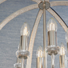 Wisząca lampa retro Ritz 81508 kulista świecznikowa srebrny
