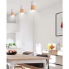 Downlight lampa 2273655 okrągła metalowa tuba biała naturalne drewno