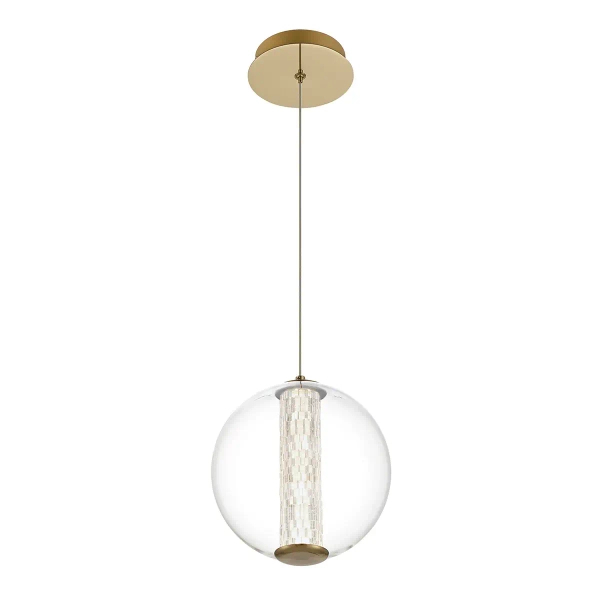 Wisząca lampa Atomo QN-ATOMO-1P-BG LED 9W 3000K szklana kula złoty