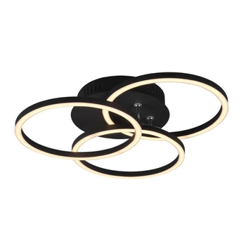 Potrójna lampa sufitowa CIRCLE R62823132 LED 27W 2700-6500K z pilotem czarna