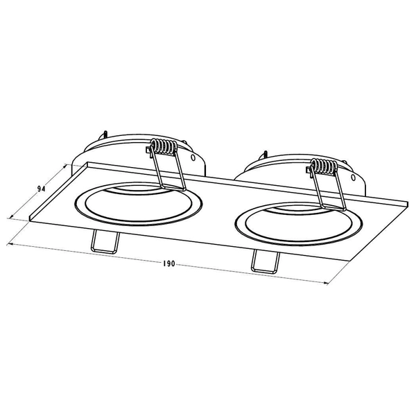Lampa podtynkowa Chuck metalowy wpust salonowy biały