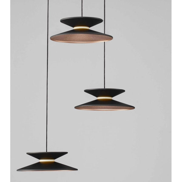 Kaskadowa lampa wisząca GUANAY LE44742 LED 14W 3000K czarna złota