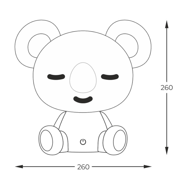 Lampka dziecięca KOALA KDR-611-PK LED 3W 4000K animals różowa biała