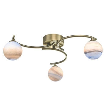 Lampa sufitowa potrójna Atiya ATI5375-07 planety mosiądz kolorowy
