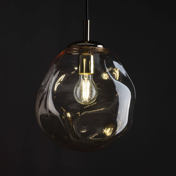 Wisząca lampa nad stół Sol 10083 do kuchni nieregularna czarna złota