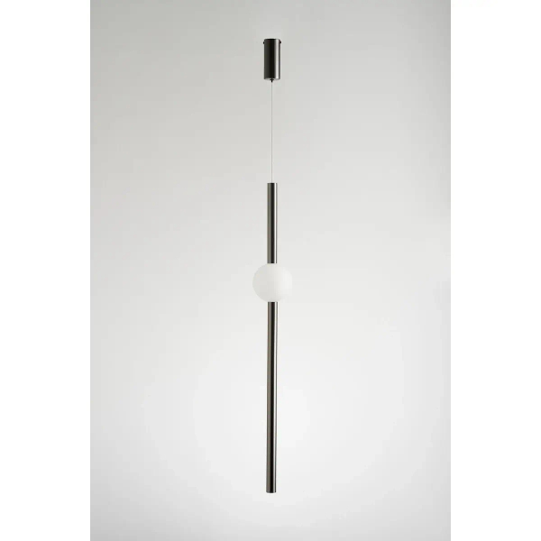 Zwisająca lampa do salonu O-Line ST-1689L BK LED 5W 3000K tuba czarna biała
