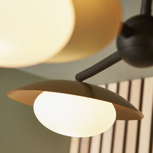 Sufitowa lampa kuchenna L&-192034 Light& szklane kule złota brązowa