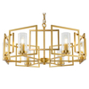 Lampa wisząca metalowa oprawa zwis na łańcuchu złoty BOWI OUTLET
