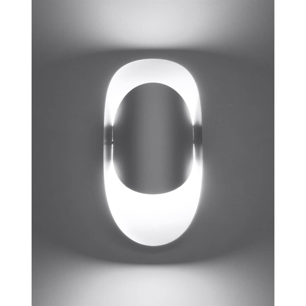 Metalowa lampa ścienna SL.1062 biała do przedpokoju owalna