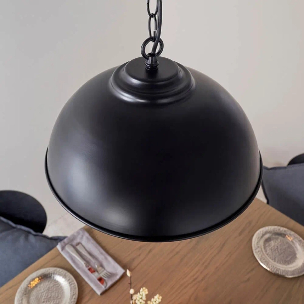 Industrialna lampa wisząca Colman COLMAN-BL do jadalni czarny złoty
