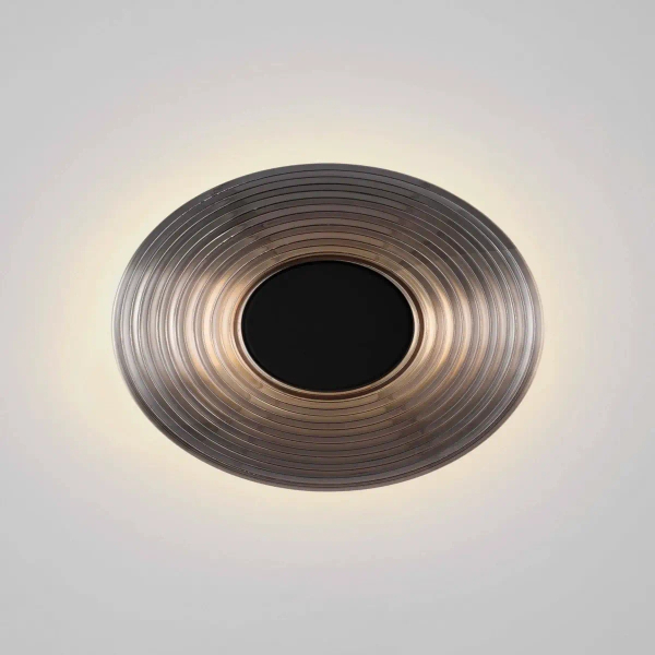 Ryflowana ścienna lampa BERMUDEZ czarna szara LE44930 1xLED 8W 3000K na korytarz