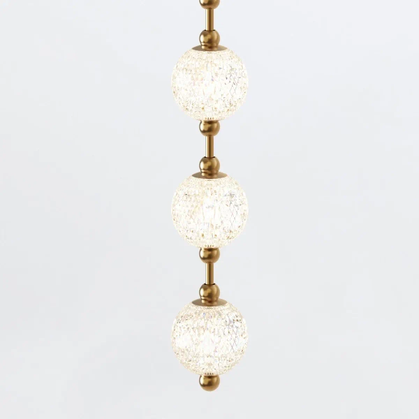 Zwisająca lampa kulista Marni QN-MARNI-16P-292-NBR LED 75W 3000K mosiądz