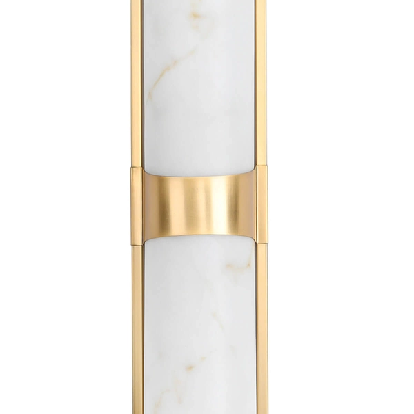 Marmurowa lampa ścienna MURO ST-3426-AGB-CE LED 14W 3000K biała mosiądz