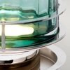 Niklowa lampa stołowa QN-ARNO-GREEN-PN szklana zielona