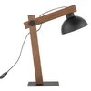 Lampka nocna rustykalna Oslo 5345 TK Lighting do sypialni drewniana czarna