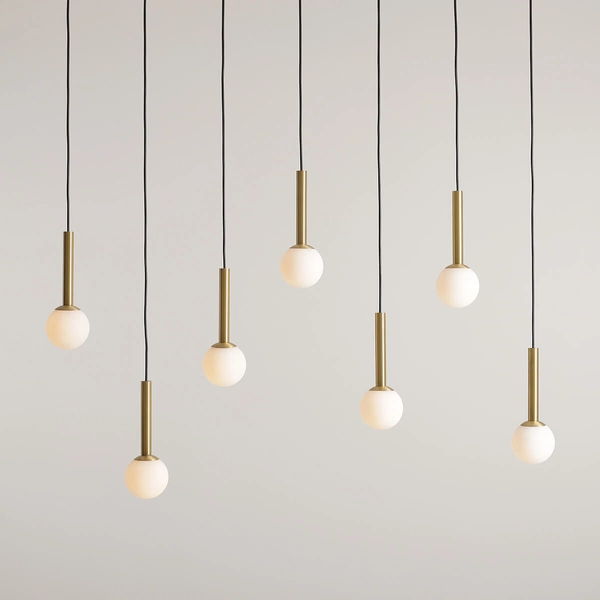 Wisząca lampa kaskada Riu 1121T40 Aldex do salonu molekuły czarna