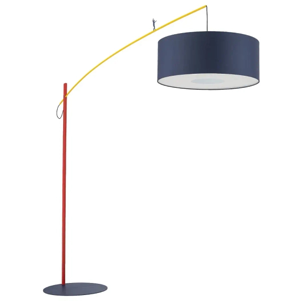Stojąca lampa do sypialni POISE 11430 łukowa wielokolorowa