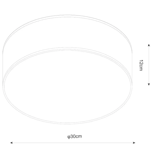 Plafon abażurowy CLARA CL12029-D30-WH klasyczny okrągły biały