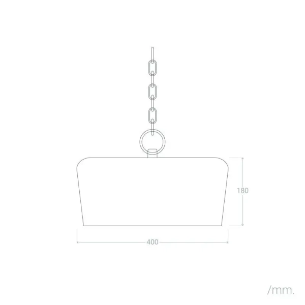 Wiszący lampa z drewno mango Niche ABR-LWD-NICH na łańcuchu brązowa