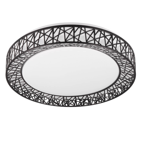 Okrągły plafon na pilota Cluster R67321102 LED 40W 2700-6500K czarny biały