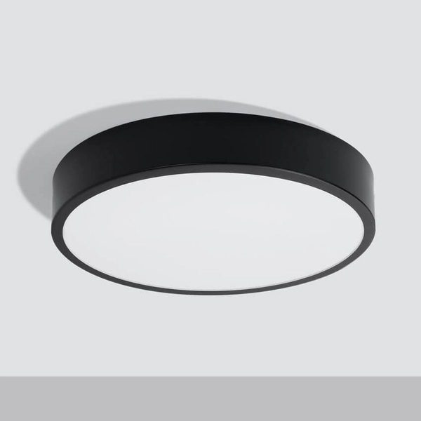 Okrągła lampa sufitowa Onyx SL.1242 Sollux LED 23W 3000K do kuchni czarny