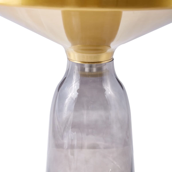 Stolik kawowy DOLCE DP-FB06 grey Step stal szkło czarny szary