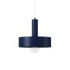 Lampa wisząca granatowa VITRUM 1xE27 koło nad stół metalowa 41597