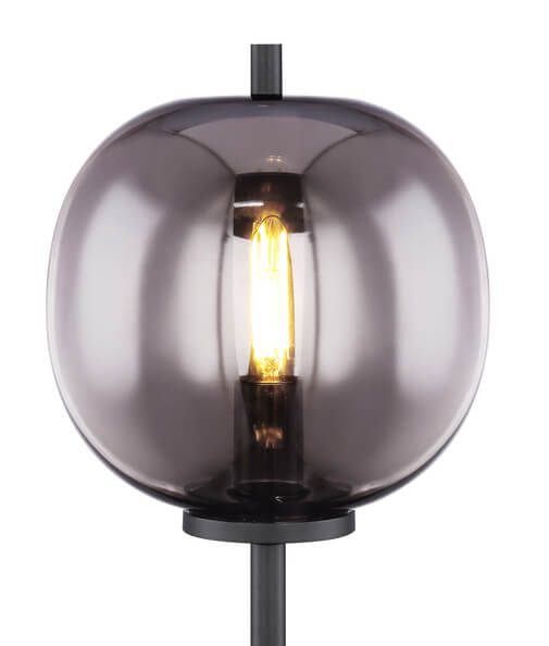 Stojąca lampa Blacky 15345T do sypialni czarna przydymiona