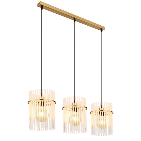 Żyrandol potrójny GORLEY 15698-3HM metalowy glamour złoty