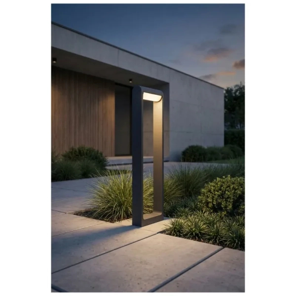 Grafitowy słupek FRAME AZ6629 1xLED 12W 3000K IP65 na taras