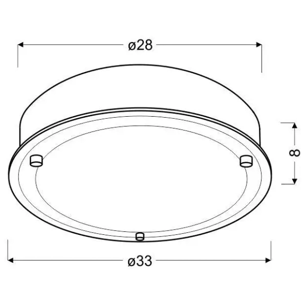Sufitowa lampa okrągły Rondo 13-30245 LED 18W szary srebrny
