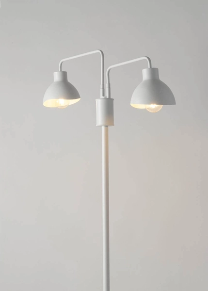 Stojąca lampa regulowana Holi podłogowa do sypialni biała