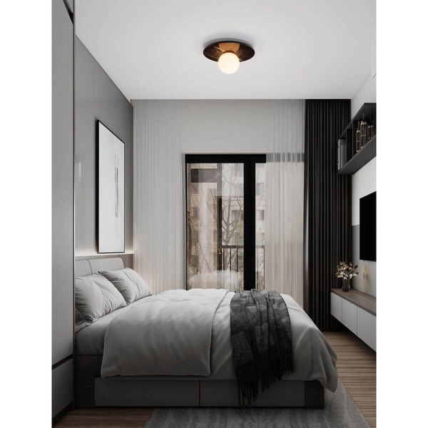 Sufitowa lampa do gabinetu JUANJUI LE44851 kula ball biała czarna