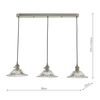 Lampa wisząca nad wyspę Hadano HAD3661-04 Dar Lighting chrom przezroczysta