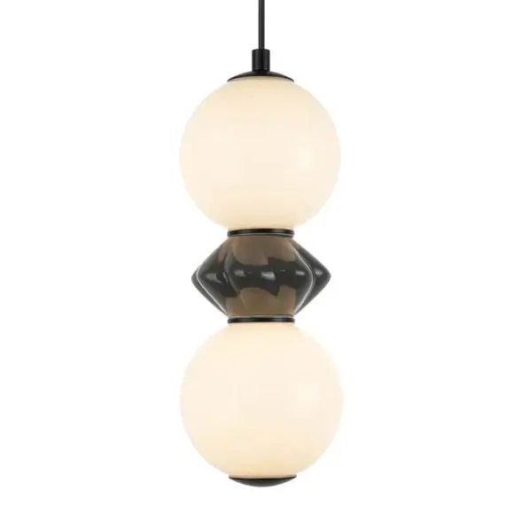 Kulisty żyrandol Balos PND-94921-2A-BK LED 10W 3000K czarny biały