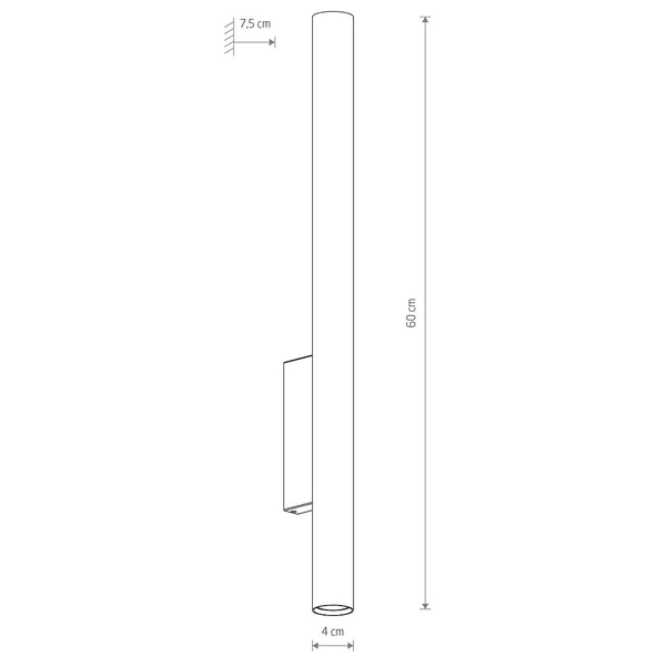 Kinkiet podłużny góra dół stick Fourty 10758 Nowodvorski do salonu biały