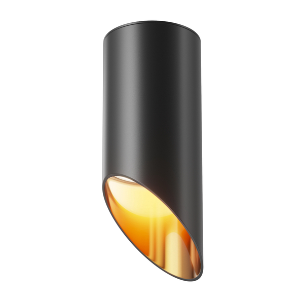 Ukośna lampa sufitowa spot Lipari C044CL-01-15GU10-B  czarny
