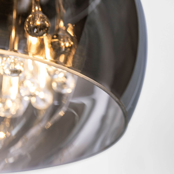 Podłogowa lampa glamour CRYSTAL F0076-04A-F4FZ szklana kryształki chrom