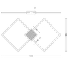 Sufitowa lampa Hex RLX96474-1D Zumaline LED 38W 3000K frame złota