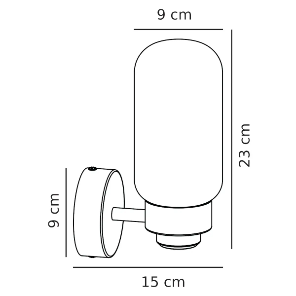 Szklana lampa ścienna Tutan 2310551035 do łazienki IP44 mosiądz