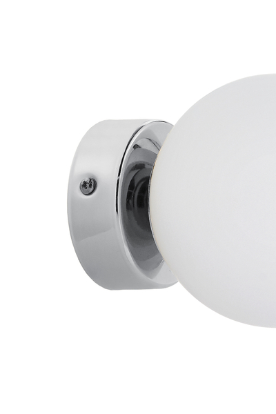 Loftowa LAMPA ścienna ASTRA 20774103 Kaspa szklana OPRAWA kinkiet kula chrom biała