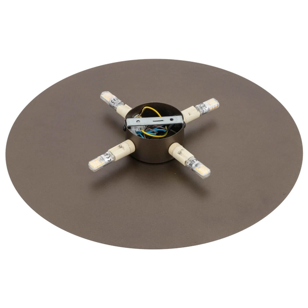 Kinkiet ścienny do gabinetu Luna 6455 okrąg round metalowy brązowy