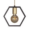 LAMPA wisząca Honey K-4720 Kaja geometryczna OPRAWA metalowy ZWIS modernistyczny czarny złoty