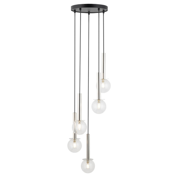Kaskadowa lampa zawieszana Daisy 40753 Sigma bubbles przezroczysta srebrna