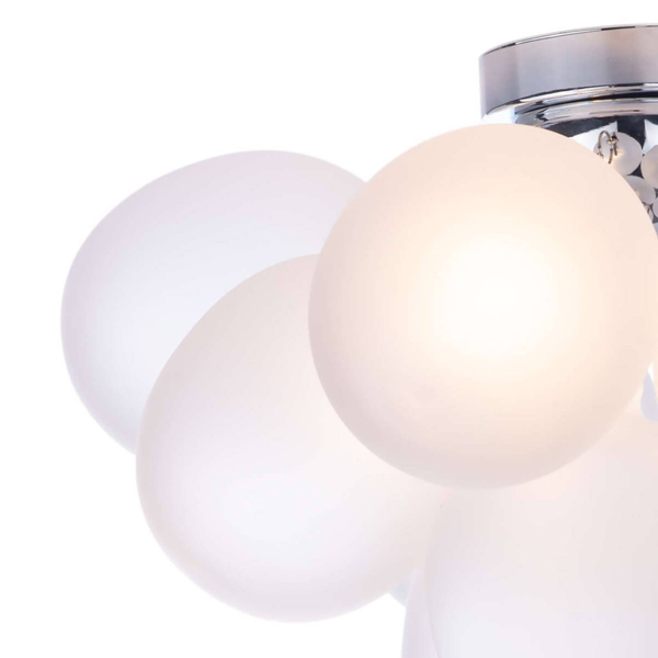 Molekułowa lampa sufitowa Bubbles BUB5202 bańki biały chrom
