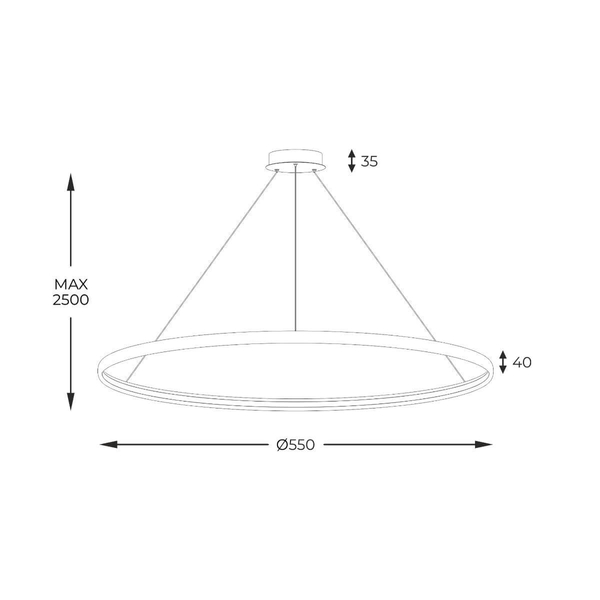 Ekologiczna lampa wisząca Oak drewniany ring nad stół