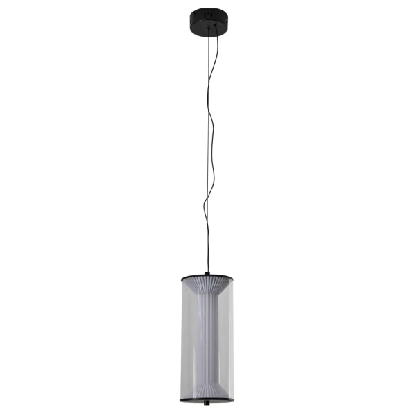 Podłużna lampa zwisowa Aeris LP-2137/1P TR LED 16W CCT przezroczysta czarna