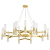Lampa wisząca nad stół Candela DN1505-15 gold Step mleczne tuby złote