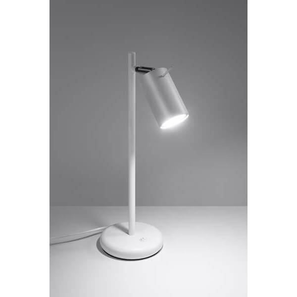 Biurkowa lampa stojąca SL.1090 regulowana do gabinetu biała