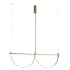 Wisząca lampa do salonu VICTORIA złota P0689 1xLED 40W 3000K geometryczna
